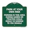 Signmission Parking in This Area During Games or Practices Could Result in Damage to Your Vehicle, GW-1818-23436 A-DES-GW-1818-23436 - alternate 1